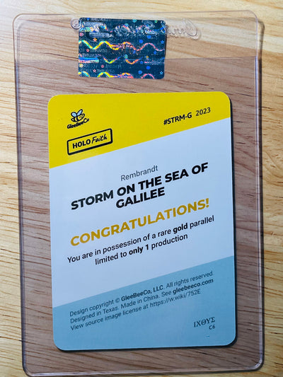 JESUS Card Storm on Sea of Galilea (Rembrandt) 2023 GleeBeeCo Rare *GOLD* 1/1
