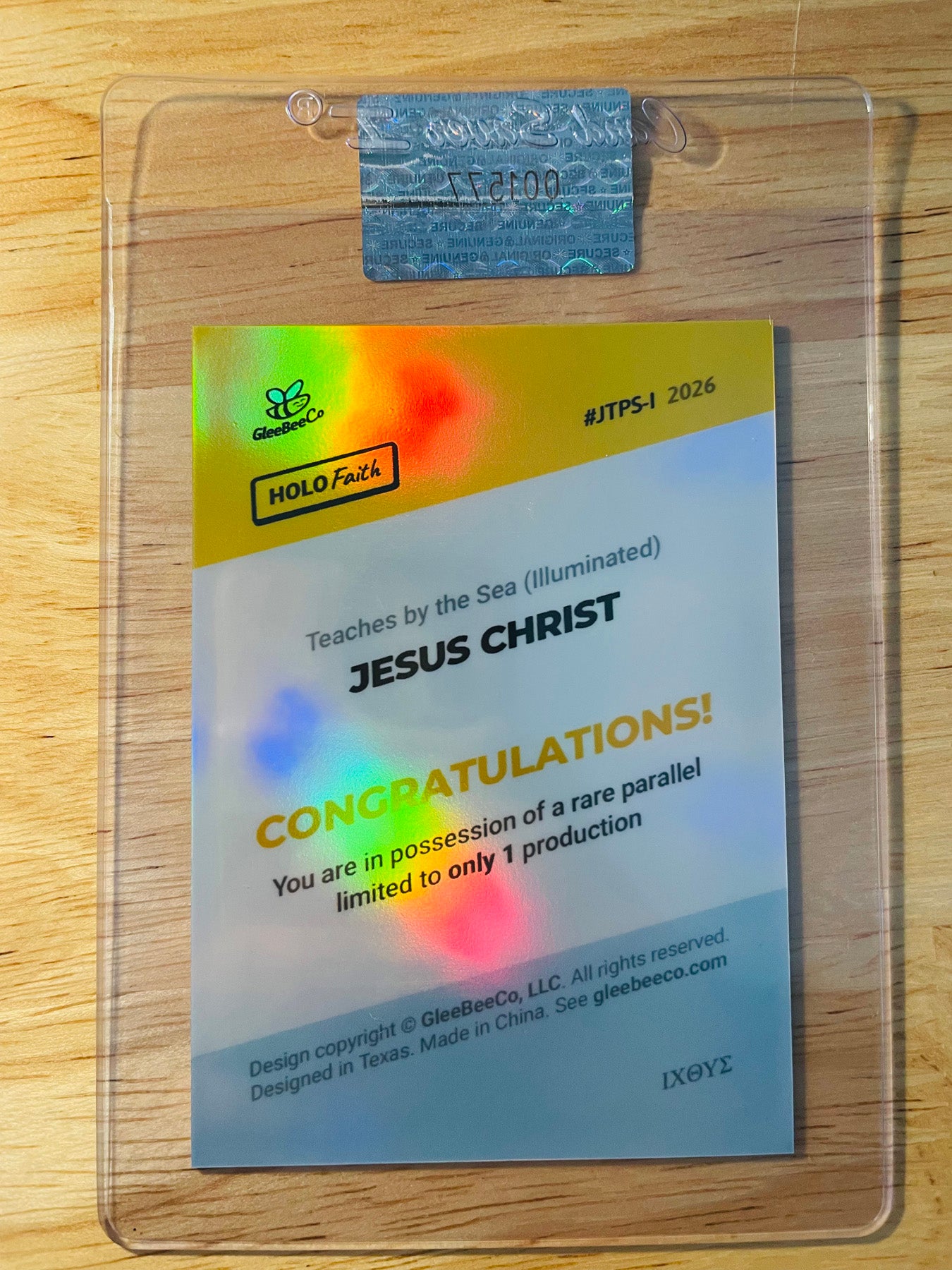 1/1 JESUS Card (Illuminated) Teaches by the Sea of Galilee 2026 GleeBeeCo Holo Faith