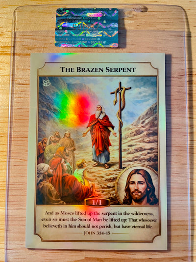 JESUS Card The Brazen Serpent with Moses 2026 GleeBeeCo Holo Faith #JCBS 1/1