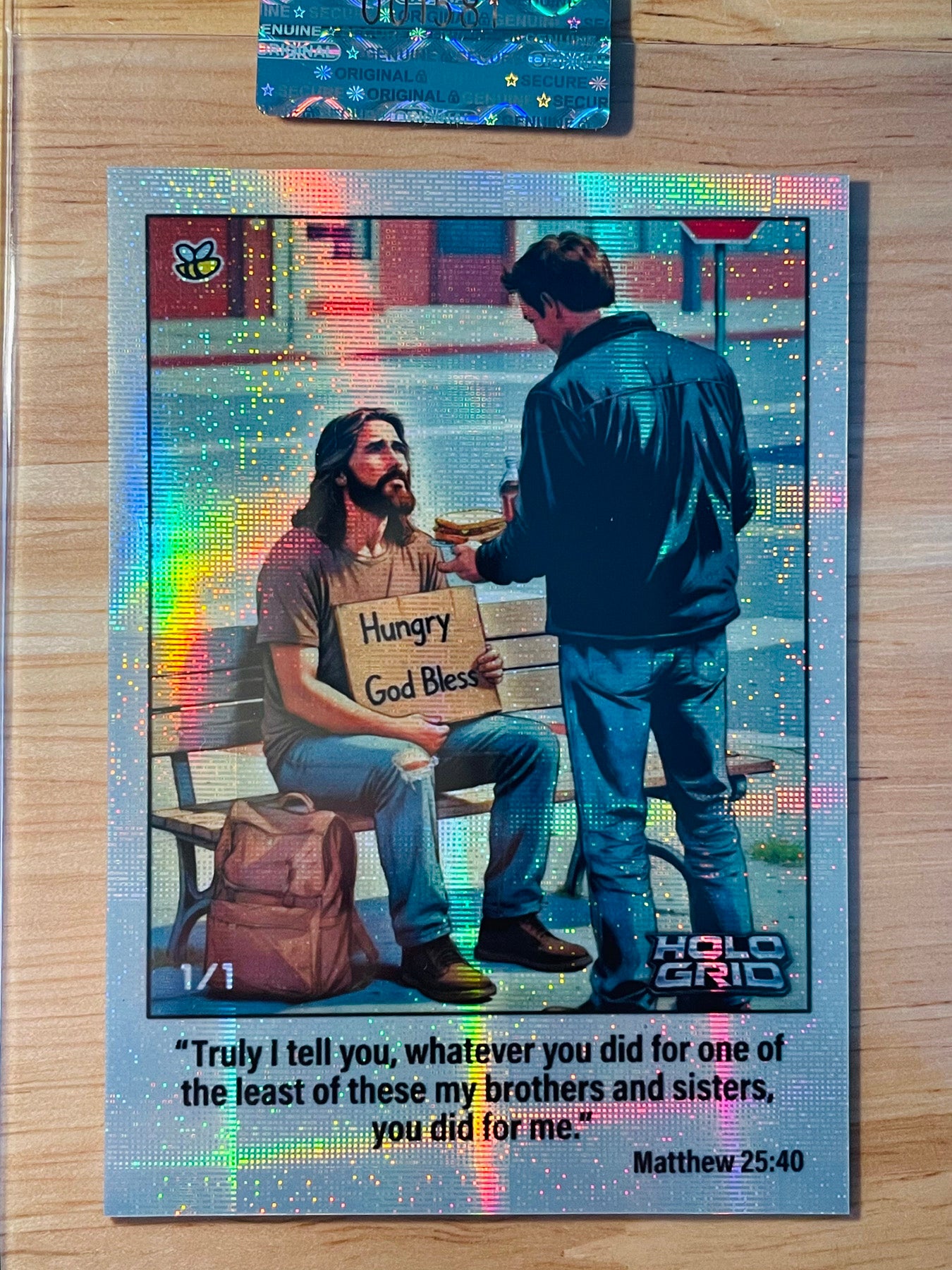 Jesus Card Done for the Least of These 2026 GleeBeeCo Ultra Rare HOLO GRID 1/1