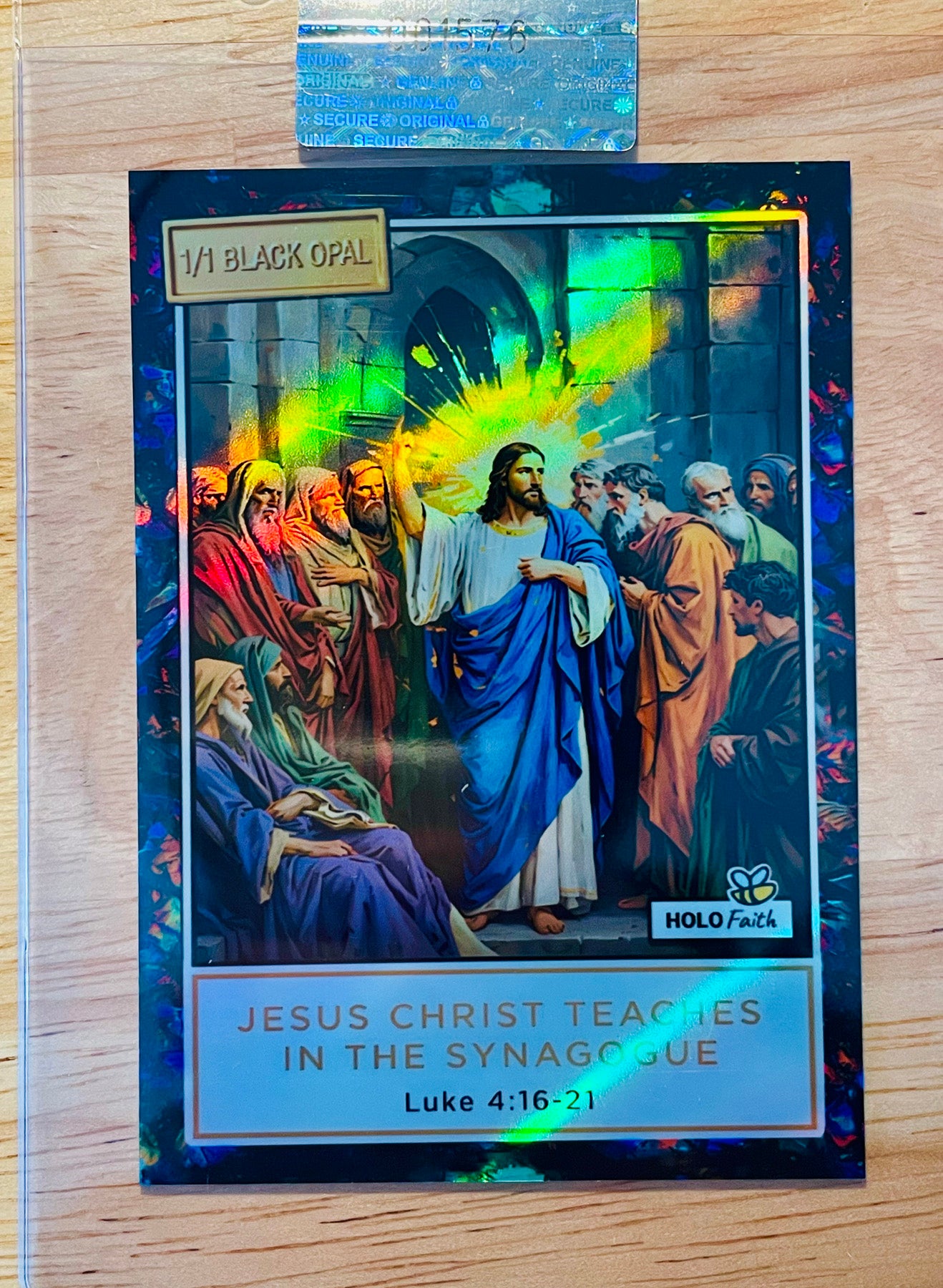 JESUS 1/1 Card (Black Opal Holo Beams) Teaches in the Synagogue 2026 GleeBeeCo