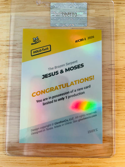 JESUS Card The Brazen Serpent with Moses 2026 GleeBeeCo Holo Faith #JCBS 1/1