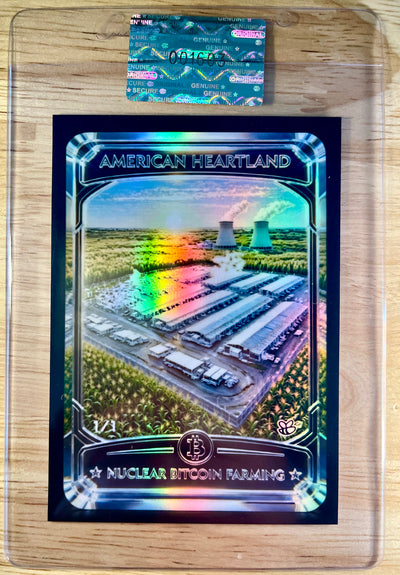BITCOIN Card American Heartland Nuclear Bitcoin Farming GLASS 2026 GleeBeeCo 1/1