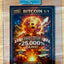 BITCOIN Card 25,000% Epic Gains 2026 GleeBeeCo RARE *Black Holo Pixels* 1/1