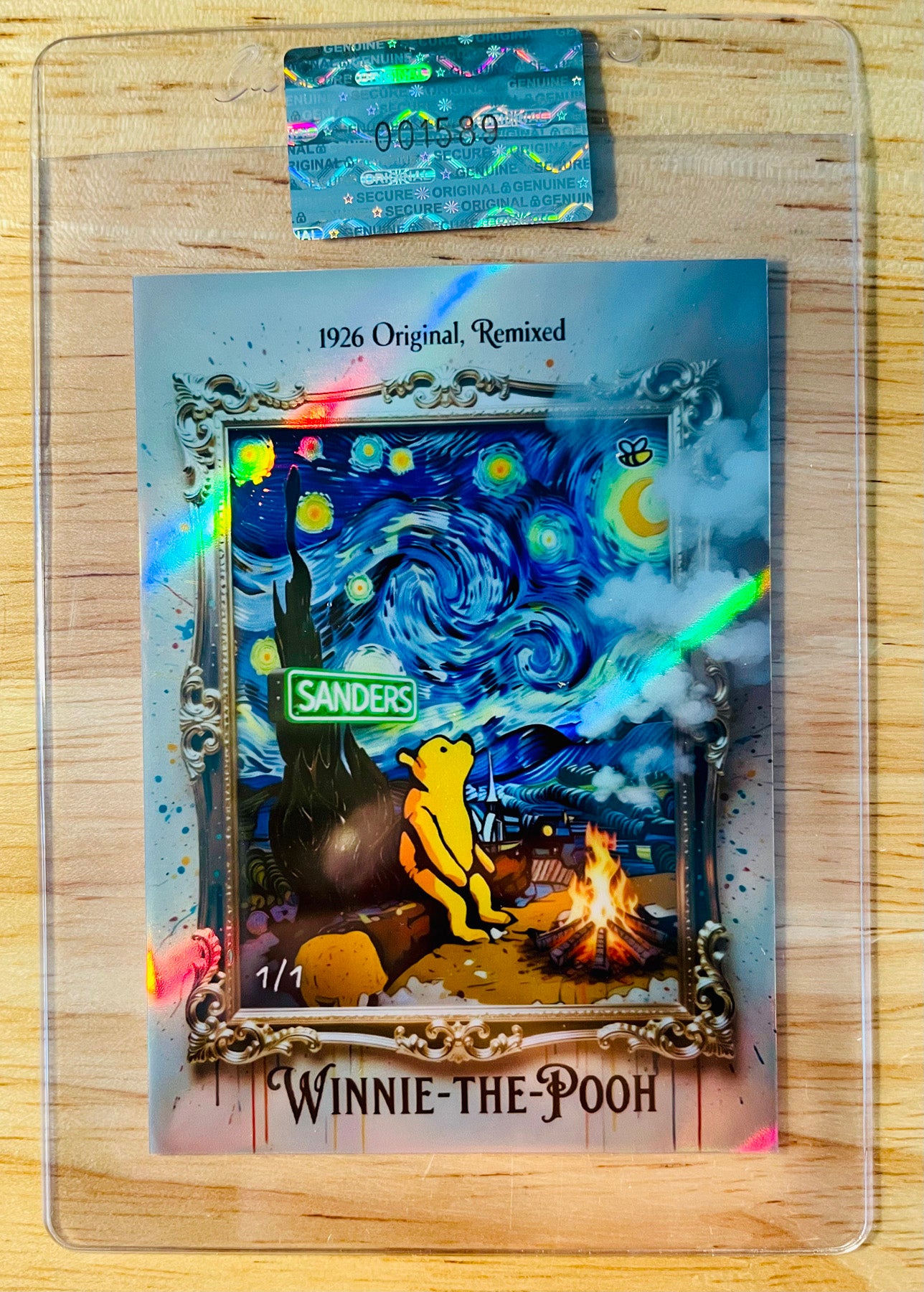1/1 POOH Card 1926 Original Remixed van Gogh Winnie-the-Pooh 2026 GleeBeeCo Holo