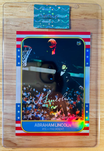 /3 ABRAHAM LINCOLN Basketball Card 2026 GleeBeeCo Holo Signature Edition #86AL-3