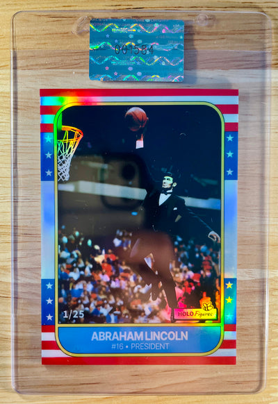 /25 Abraham Lincoln Basketball Card "1986" 2026 GleeBeeCo Holo Figures #86AL-25