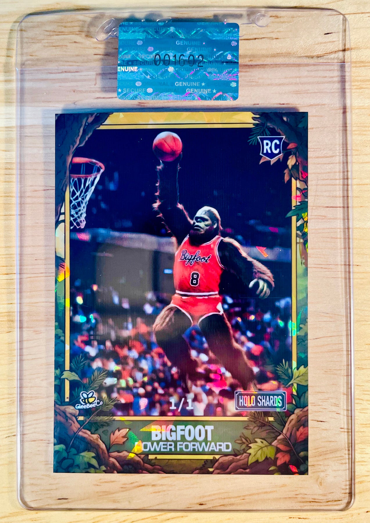 1/1 BIGFOOT Card "1986 Rookie" Basketball 2026 GleeBeeCo Holo Shards #86BF-1