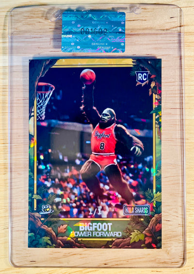1/1 BIGFOOT Card "1986 Rookie" Basketball 2026 GleeBeeCo Holo Shards #86BF-1