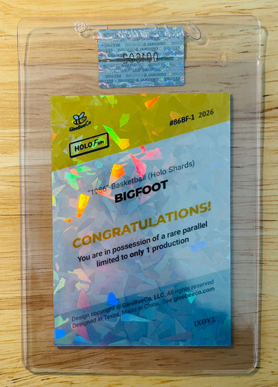 1/1 BIGFOOT Card "1986 Rookie" Basketball 2026 GleeBeeCo Holo Shards #86BF-1