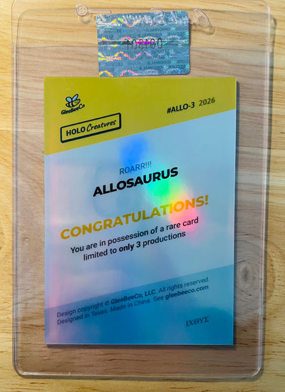 /3 Allosaurus Card (Dinosaur Card) ROARR!!! 2026 GleeBeeCo Holo Creatures RARE