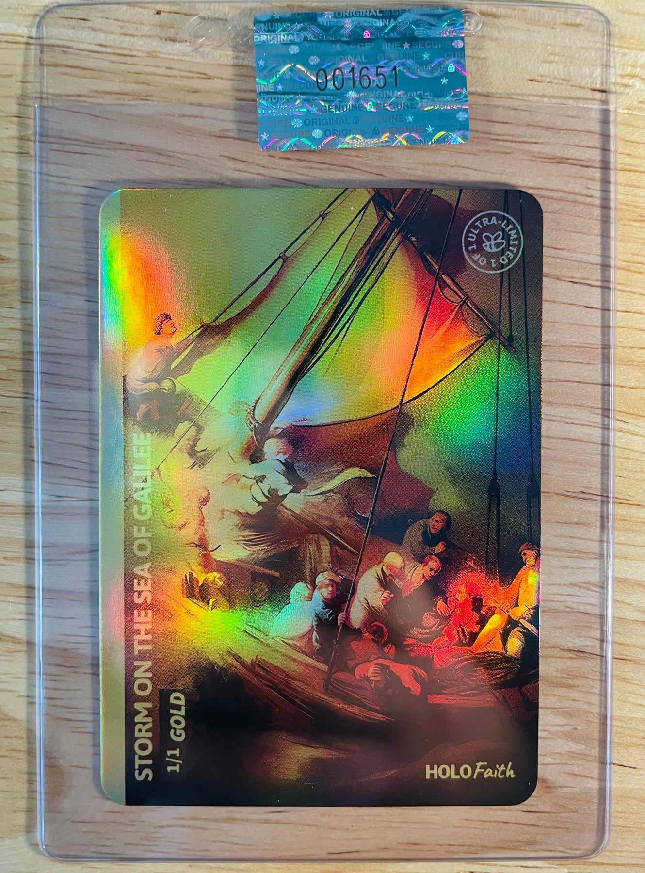 JESUS Card Storm on Sea of Galilea (Rembrandt) 2023 GleeBeeCo Rare *GOLD* 1/1