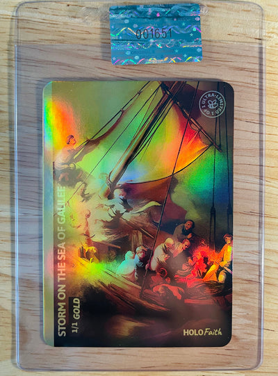 JESUS Card Storm on Sea of Galilea (Rembrandt) 2023 GleeBeeCo Rare *GOLD* 1/1