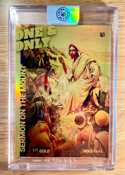 1/1 JESUS Card Sermon on the Mount  2024 GleeBeeCo #SRHR-1 Rare *Gold* ENCASED