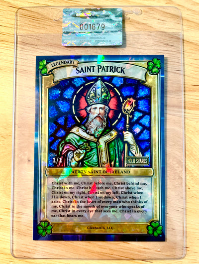 1/1 Saint Patrick Card Stained Glass 2026 GleeBeeCo Holo Faith Holo Shards