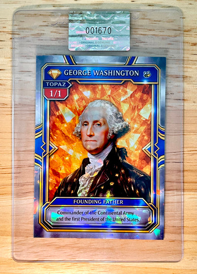 1/1 George Washington Founding Father 2026 GleeBeeCo Holo Figures TOPAZ #GWFT-1