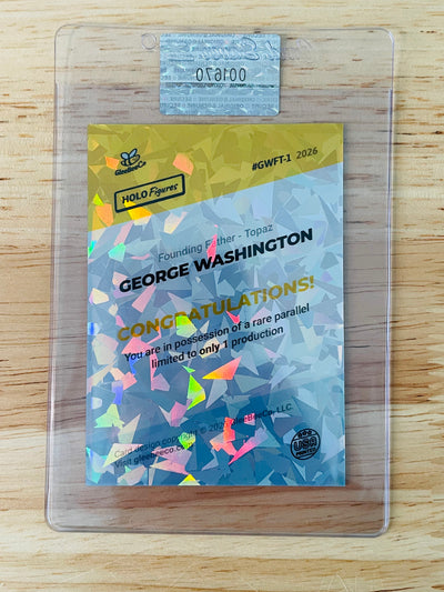 1/1 George Washington Founding Father 2026 GleeBeeCo Holo Figures TOPAZ #GWFT-1