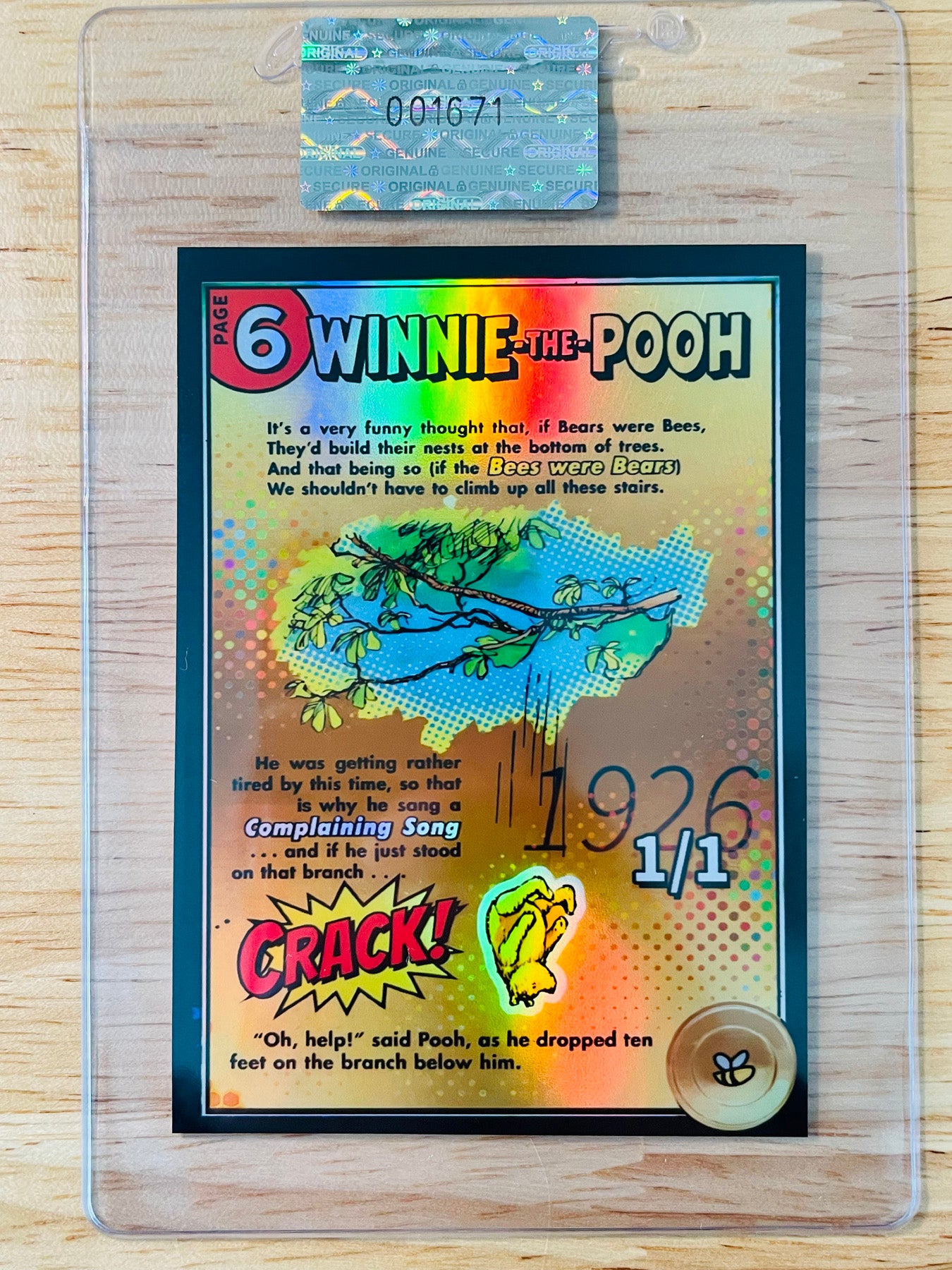 1/1 Winnie-the-Pooh Card 1926 If Bears Were Bees (Tree) 2026 GleeBeeCo Classics