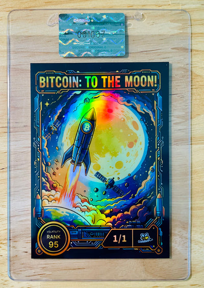 2026 BITCOIN Card To the Moon Volatility Rank 95 GleeBeeCo Holo Fun 1/1