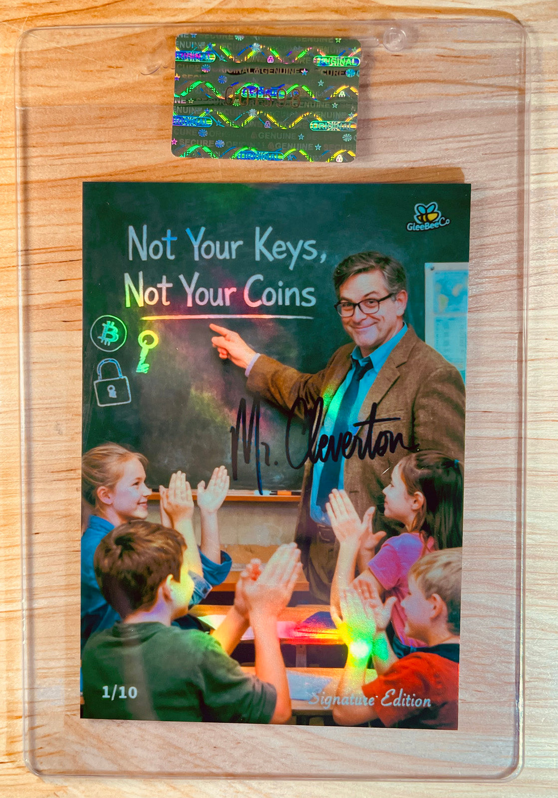 /10 Not Your Keys Not Your Coins Crypto Card Cleverton Class Signature Bitcoin