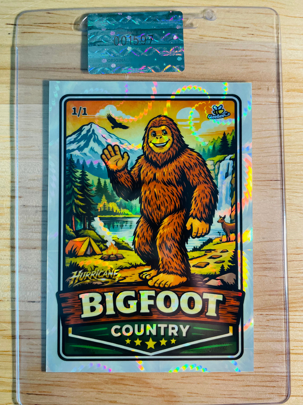 1/1 BIGFOOT Card Bigfoot Country Holo Hurricane 2026 GleeBeeCo Holo Creatures