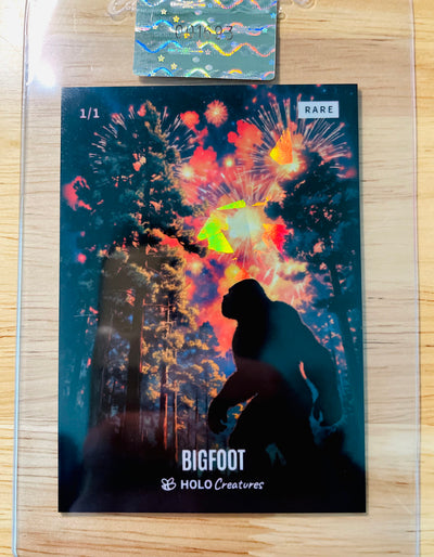 1/1 Bigfoot Card Forest Fireworks 2026 GleeBeeCo Holo Shards