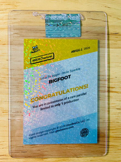 1/1 Bigfoot Card Retro Swagger 2026 GleeBeeCo Holo Sparkle