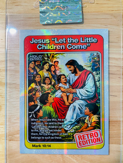 1/1 Jesus Card Let the Children Come Retro Holo Grid 2026 GleeBeeCo Holo Faith