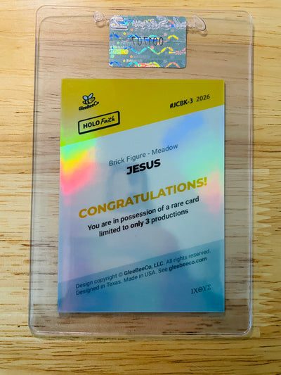 /3 JESUS Card Brick Figure Meadow 2026 GleeBeeCo #CBK-3 - ONLY 3 MADE