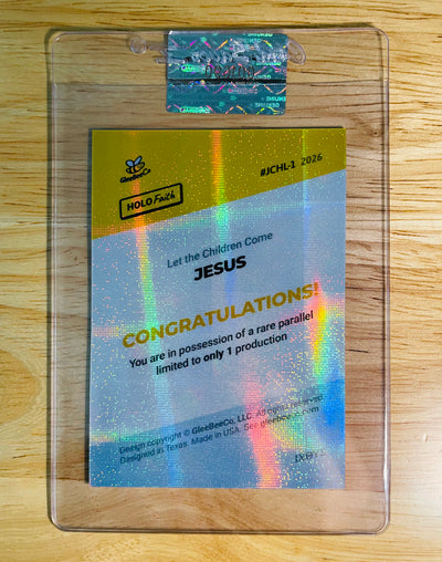 1/1 Jesus Card Let the Children Come Retro Holo Grid 2026 GleeBeeCo Holo Faith