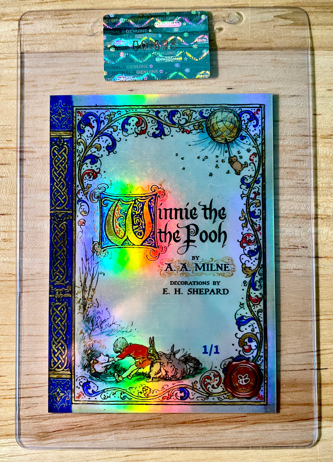 1/1 WINNIE-THE-POOH Card 1926 Book Cover 2026 GleeBeeCo ILLUMINATED