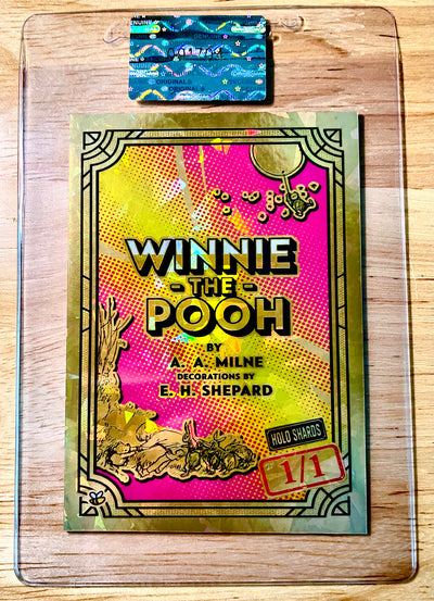 1/1 WINNIE-THE-POOH Card Reimagined Book Cover Gold Pop HOLO SHARDS GleeBeeCo