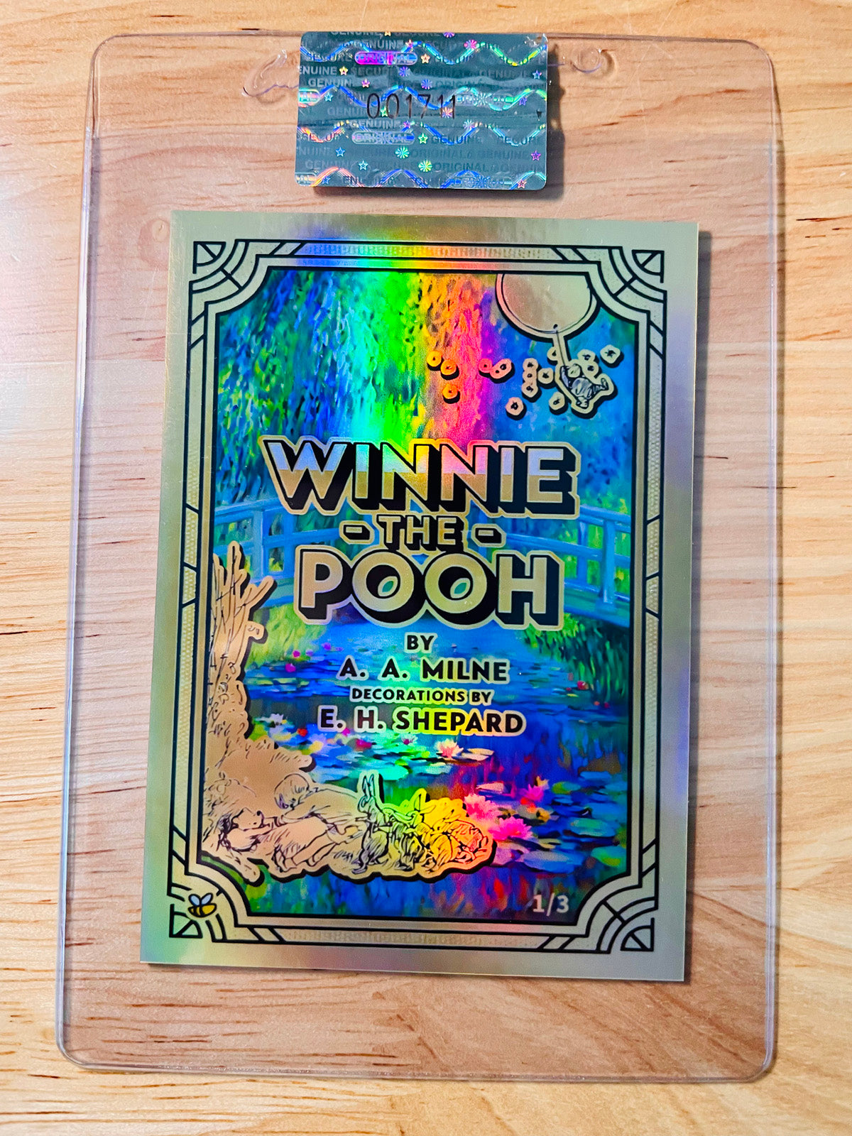 /3 WINNIE-THE-POOH Card MONET Water Lilies Bridge Holo Gold 2026 GleeBeeCo