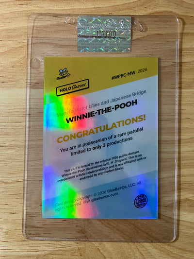 /3 WINNIE-THE-POOH Card MONET Water Lilies Bridge Holo Gold 2026 GleeBeeCo