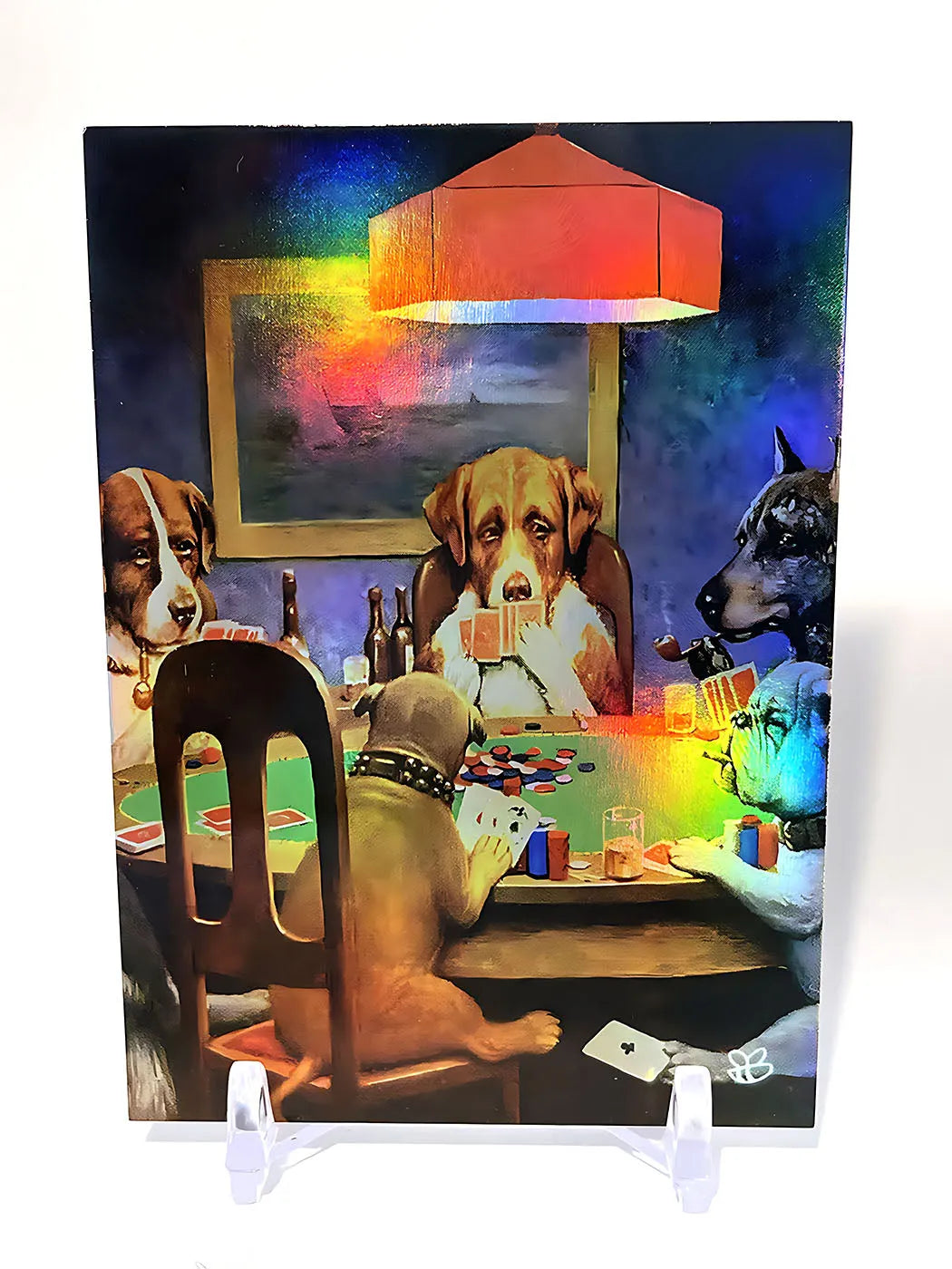 A Friend in Need (Dogs Playing Poker) Painting Trading Card - 2023 GleeBeeCo WOW