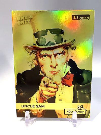 1/1 Uncle Sam Card *Gold Holo* "I Want You" Card - 2023 GleeBeeCo - One Made!