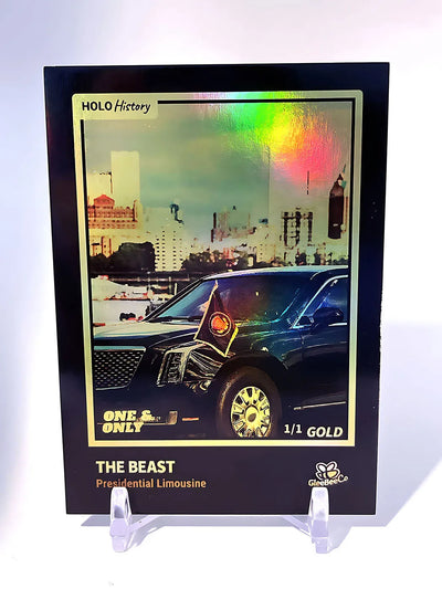 1/1 The Beast Presidential Limousine Gold Holographic Card - 2023 GleeBeeCo