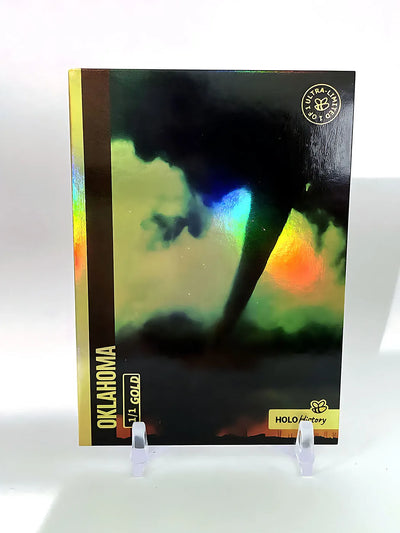 [One Made] 1999 Central Oklahoma Tornado Card 2023 GleeBeeCo Gold Holo 1/1