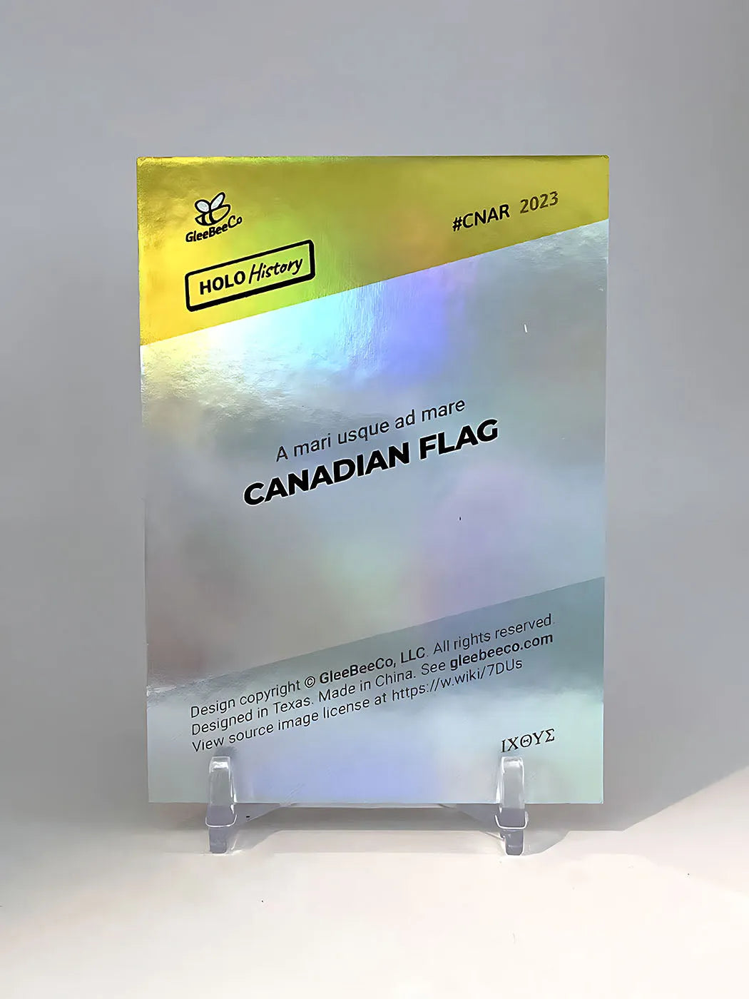 Canada Flag Card (Maple Leaf) - 2023 GleeBeeCo Holo History (Holographic) #CNAR