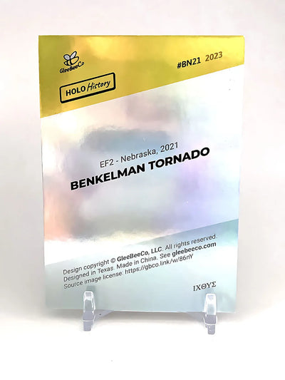 Benkleman Tornado Trading Card (Nebraska, 2021) - 2023 GleeBeeCo Holographic