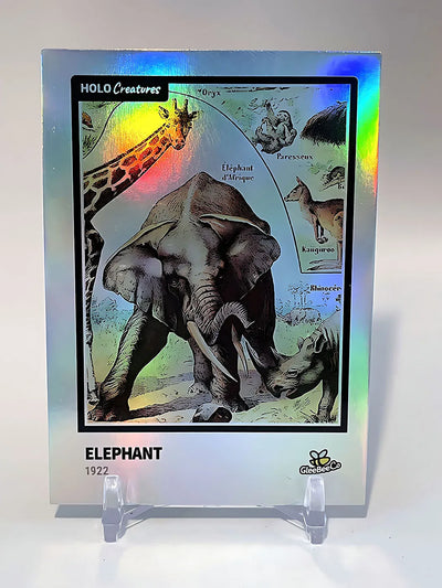 1922 Elephant Illustration Holographic Trading Card - 2023 GleeBeeCo #PAL6