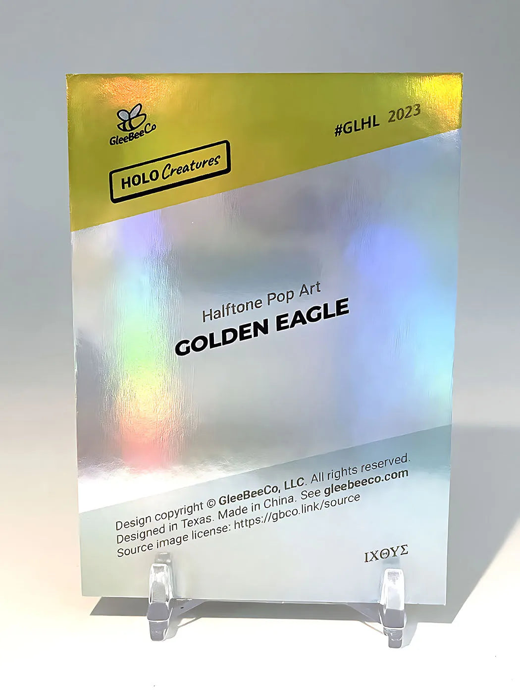 Golden Eagle Holographic Card (200 MPH) - 2023 GleeBeeCo Holo Creatures