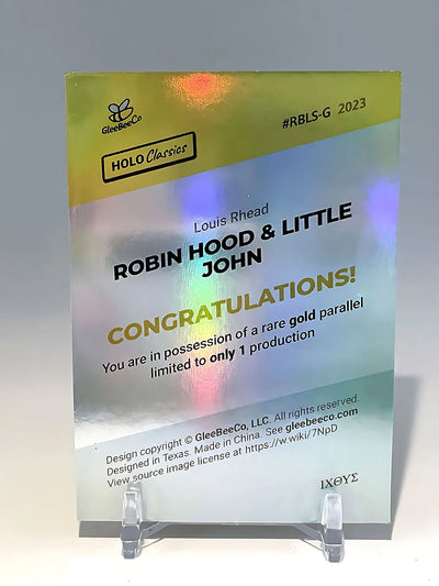 Robin Hood Card with Little John - 2023 GleeBeeCo Holo Classics #RBLS-G 1/1