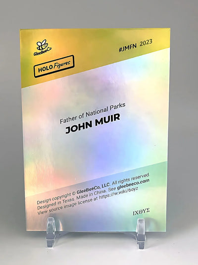 John Muir Trading Card (Holographic) 2023 GleeBeeCo Holo Nature Signature #JMFN