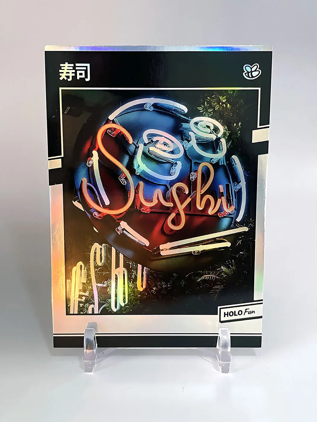 Sushi Trading Card (Neon Sign) - Holographic GleeBeeCo Card #SSNN