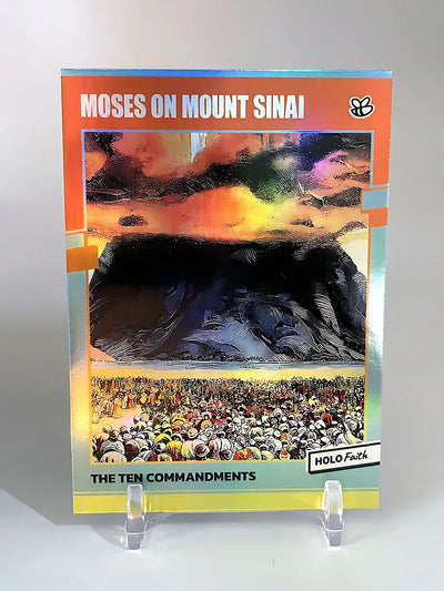 Ten Commandments Moses on Mount Sinai Card - 2024 GleeBeeCo Holo Faith #M116