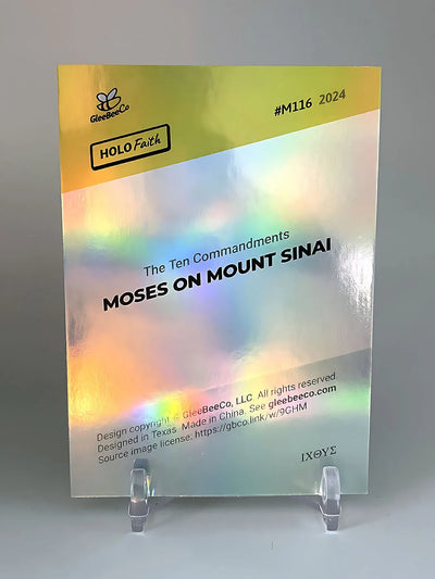 Ten Commandments Moses on Mount Sinai Card - 2024 GleeBeeCo Holo Faith #M116