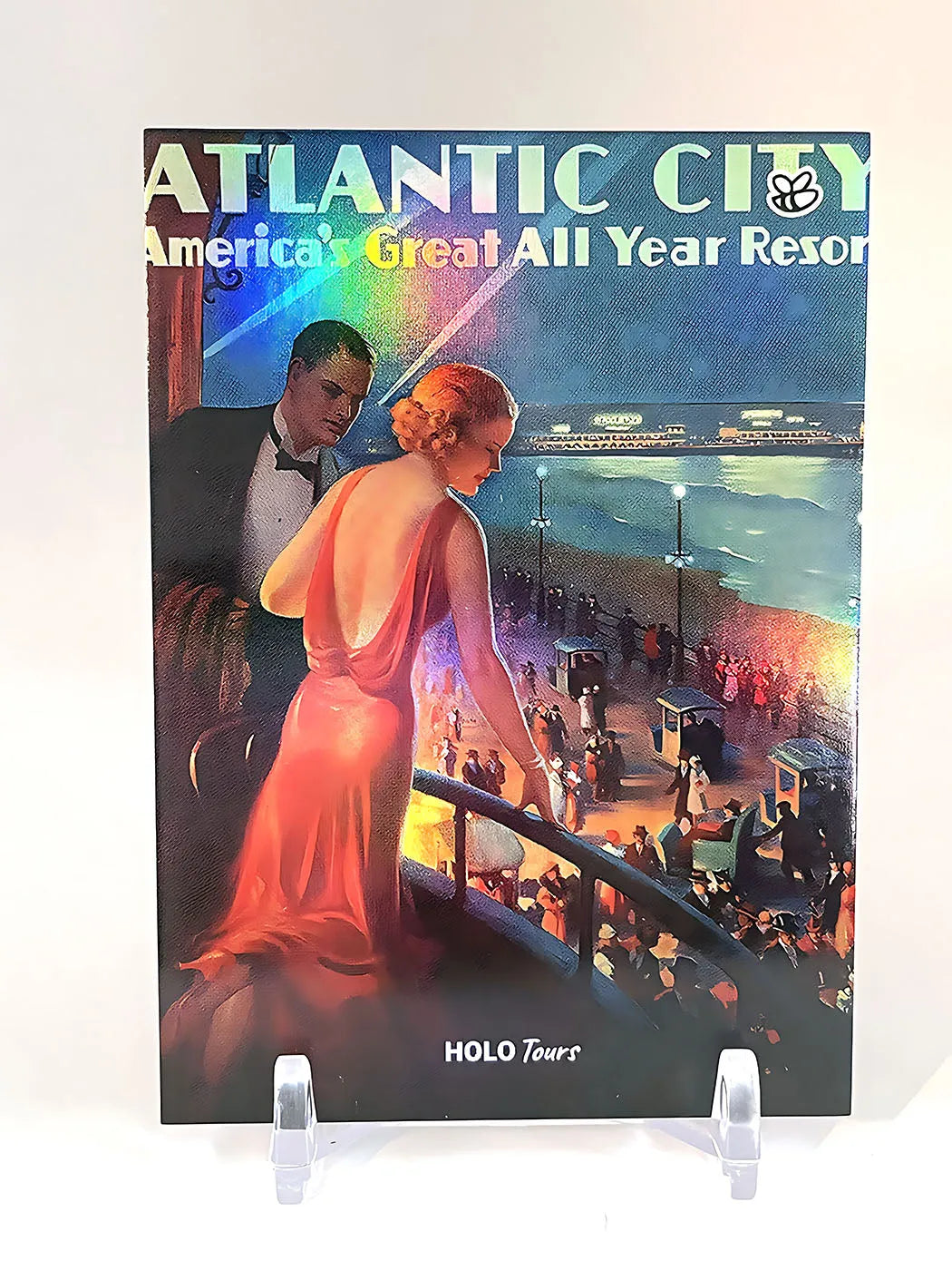 Atlantic City Card (Holographic Vintage Art) - 2024 GleeBeeCo Holo Tours #ALAR