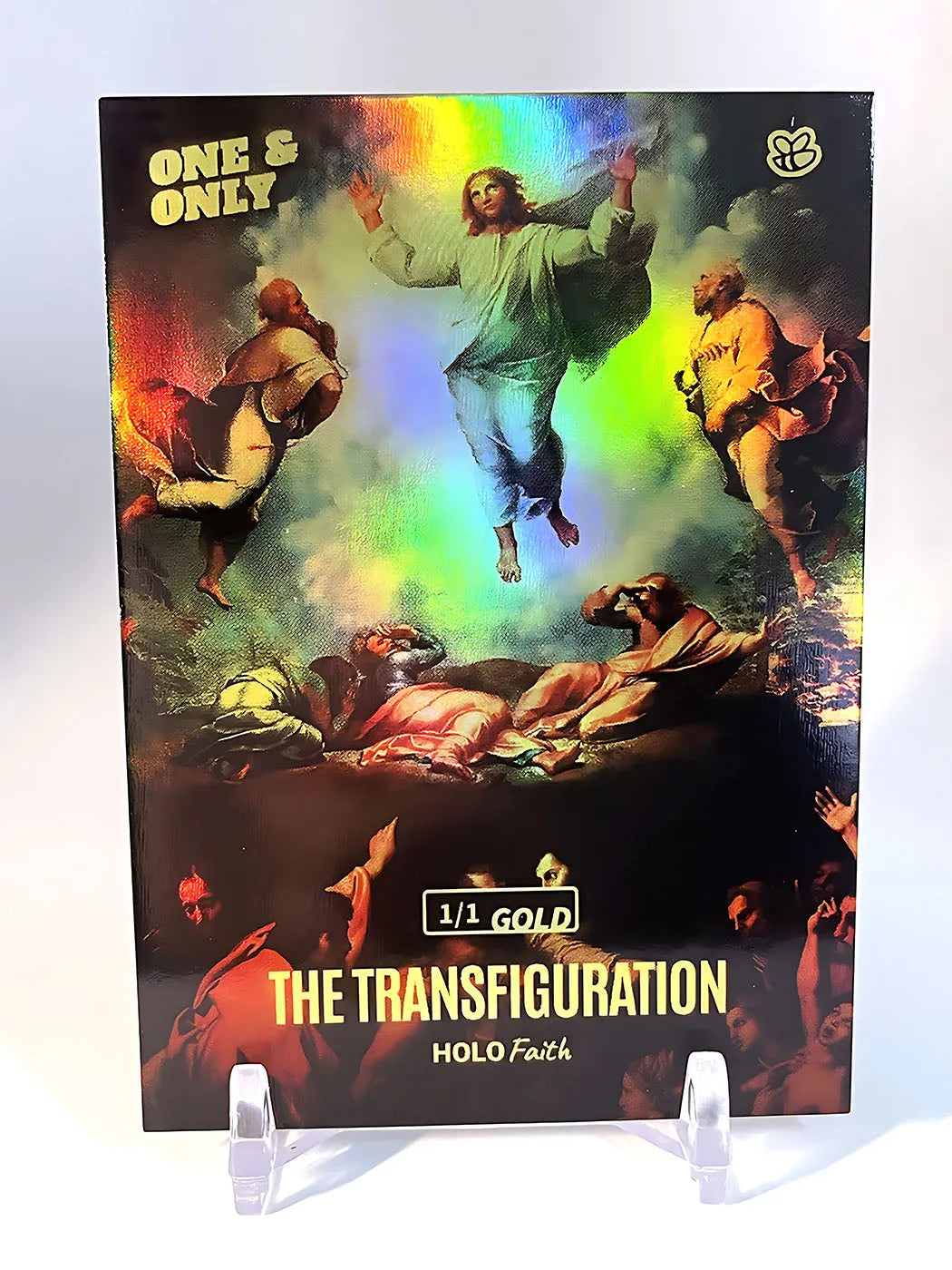 The Transfiguration Card Raphael Painting of Jesus 2024 GleeBeeCo Holo Gold 1/1