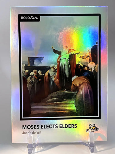 Moses Elects Elders Card (Jacob de Wit Painting) 2023 GleeBeeCo Holo Faith